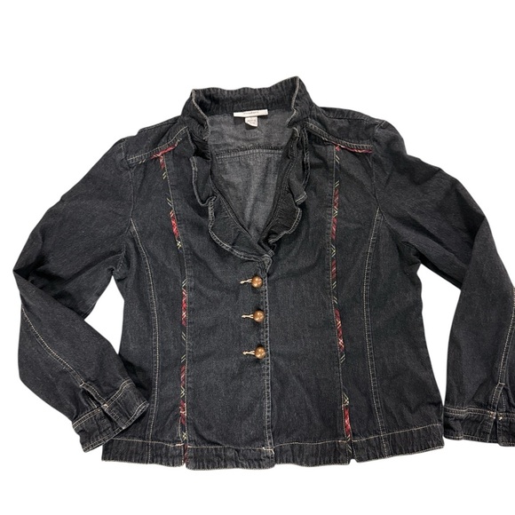 Dressbarn Jean and Plaid Jacket - Picture 1 of 13